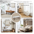 Dayalane 51" Modern Upholstered Bedroom Bench, Linen End of Bed Bench with Wooden Legs for Living Room, Entryway, Hallway Footrest, Beige