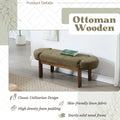 Dayalane 51" Modern Upholstered Bedroom Bench, Linen End of Bed Bench with Wooden Legs for Living Room, Entryway, Hallway Footrest, Beige