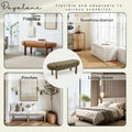 Dayalane 51" Modern Upholstered Bedroom Bench, Linen End of Bed Bench with Wooden Legs for Living Room, Entryway, Hallway Footrest, Beige