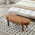 Dayalane 51" Modern Upholstered Bedroom Bench, Linen End of Bed Bench with Wooden Legs for Living Room, Entryway, Hallway Footrest, Beige