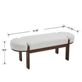 Dayalane 51" Modern Upholstered Bedroom Bench, Linen End of Bed Bench with Wooden Legs for Living Room, Entryway, Hallway Footrest, Beige