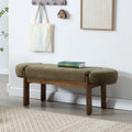 Dayalane 51" Modern Upholstered Bedroom Bench, Linen End of Bed Bench with Wooden Legs for Living Room, Entryway, Hallway Footrest, Beige