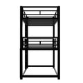 Harper & Bright Designs Metal Triple Bunk Bed Twin Over Twin Bunk Bed with Ladder and Safety Guardrail 3 Bunk Bed for Living Room Bedroom, Sliver