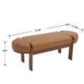 Dayalane 51" Modern Upholstered Bedroom Bench, Linen End of Bed Bench with Wooden Legs for Living Room, Entryway, Hallway Footrest, Beige