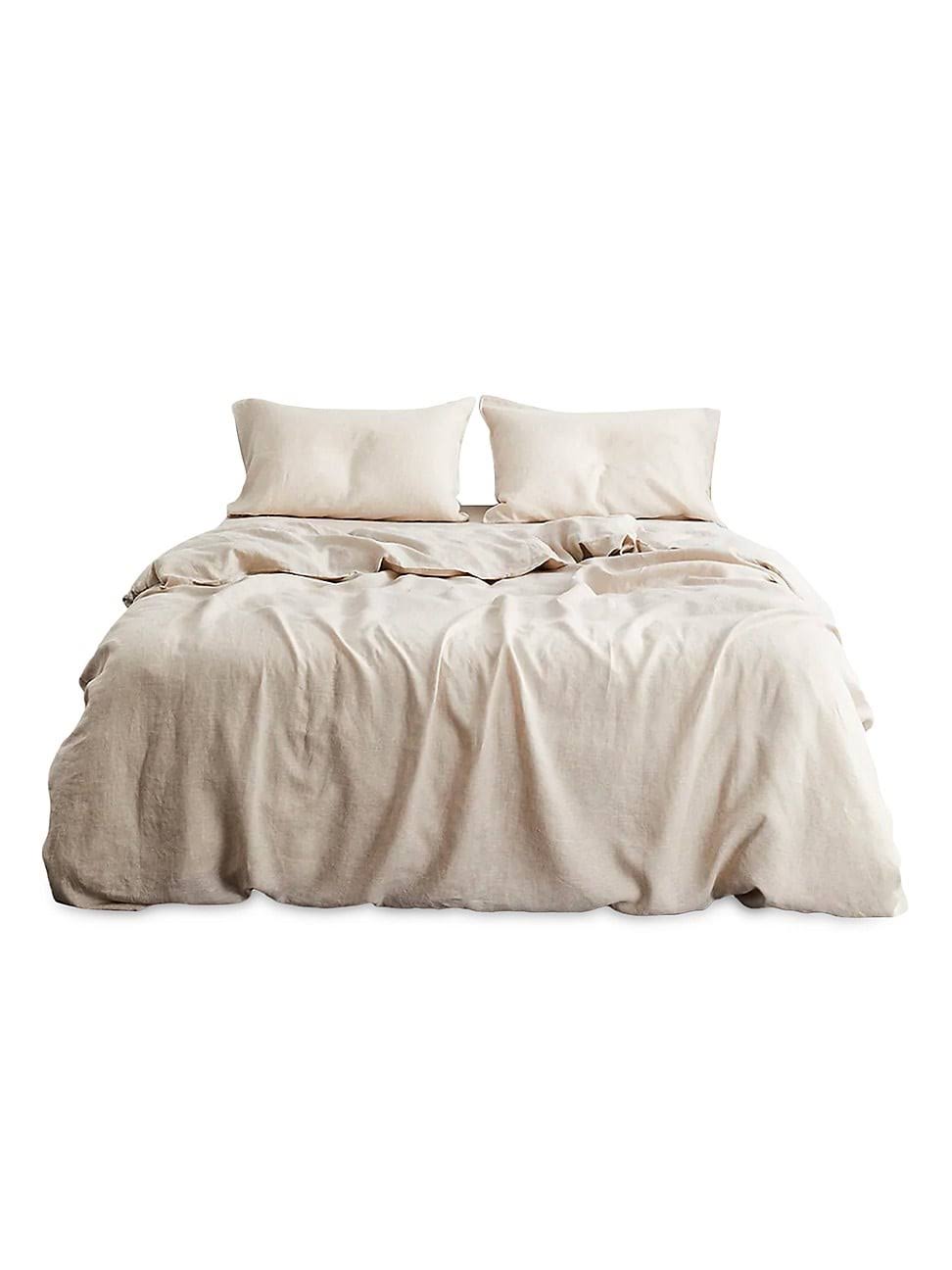 Oatmeal 100% French Flax Linen Bedding Set - Twin XL - Bed Threads