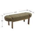 Dayalane 51" Modern Upholstered Bedroom Bench, Linen End of Bed Bench with Wooden Legs for Living Room, Entryway, Hallway Footrest, Beige